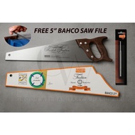 BAHCO 22"/24" Handsaw 277 With Wooden Handle / Gergaji Kayu Cap Ikan Gergaji (FOC 3.5Meter Measuring