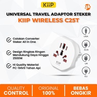KIIP Wireless C25T Universal Travel Adapter Over Plug 2500W US/DE/CN/EU/AUS/UK Compact Portable