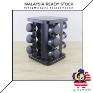 Stainless Steel Spice Rack / Spice Carousel Matte Black / All Black Spice Rack