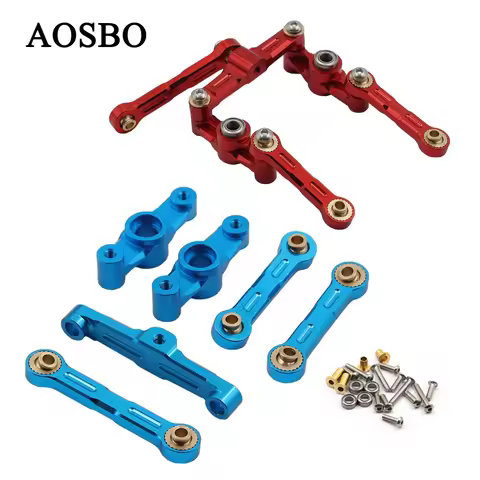 Aluminum Ball Bearing Crank Steering Assembly Link Set for Tamiya TT02 TT-02 TT-02D 1/10 RC Drift Ca