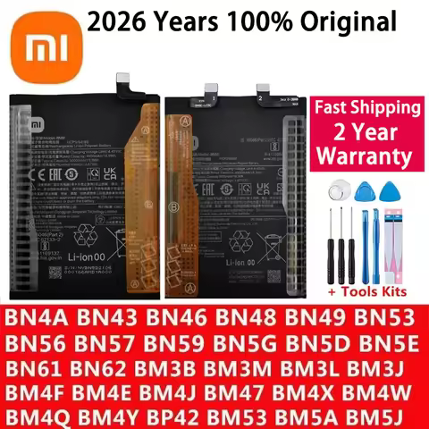 Original Battery For Xiaomi Mi Redmi Note Poco F2 F3 3 M2 M3 X3 K30 K40 4X X4 5 6 7 7A 8 8T 9 9T 10 