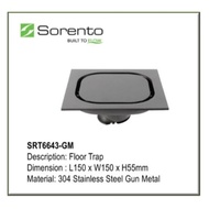 Sorento SRT6643-GM SUS304 Anti Odour Floor Trap Black 150 x 150mm