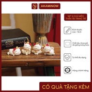 Set of 4 decorative lucky cats