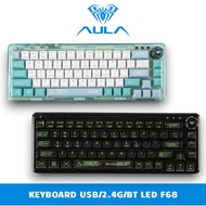 Mini Mechanical Keyboard with 2 Wireless Connection Modes (2.4Ghz) and Bluetooth (BT) AULA F68 - RGB