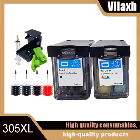 305XL Replacement Refillable for HP 305 XL 305 For HP305XL 305XL Ink Cartridge for HP DeskJet 2710 2