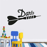 Wall Vinyl Stickers Darts Sport Target Board Arrow Aim Game Play Mural Decals For Kids Bedroom Decor