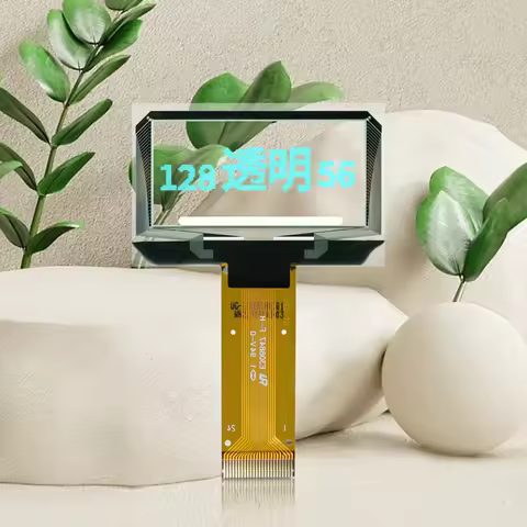 1.51 1.54 Inch 24PIN SPI/IIC/6800 COG 3.3V Blue PMOLED Screen SSD1309 Graphic 128x56 Display Transpa