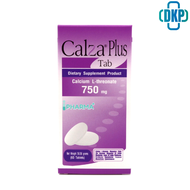 หมดอายุ 04/2025 CalZa-Plus Tab แคลซ่า-พลัส แคลเซียม แอล-ทรีโอเนต 750 mg. + แร่ธาตุ แบบเม็ด 60 เม็ด [DKP]