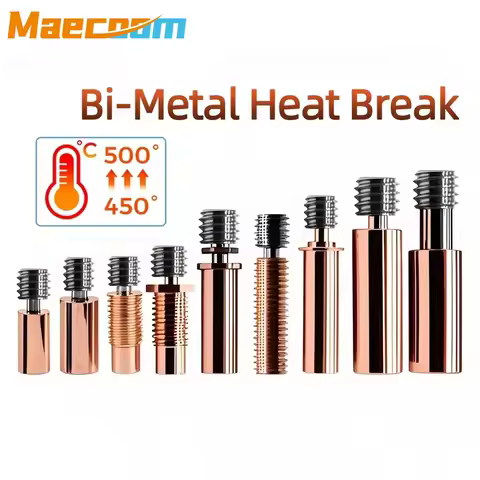 Bi-Metal Heatbreak E3D V6 MK8 Ender3 CR10 Cr6se AC HOTEND Copper & Titanium Alloy Upgrade All-Metal 