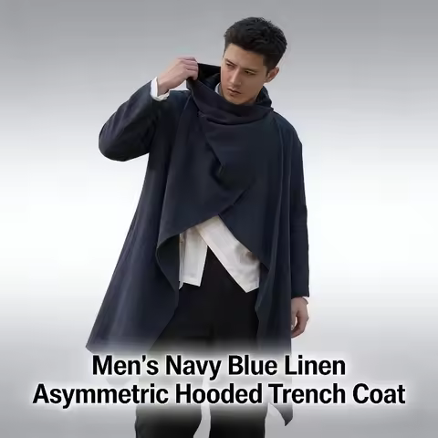 2026 New Avant-Garde Duster Coat Blend & Asymmetrical for Creative Studio Gallery & Festival