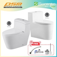 SORENTO One Piece Water Closet Rimless Flushing System Bathroom Toilet Bowl WC SRTWC8366-RL-UF / SRT