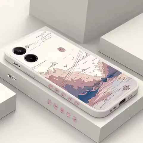 Anime Scenery Silicone Phone Case For Realme 10 9 9i 8 8i 7 7i 6 Pro Plus C35 C30 C31 C25 C25S C20 C