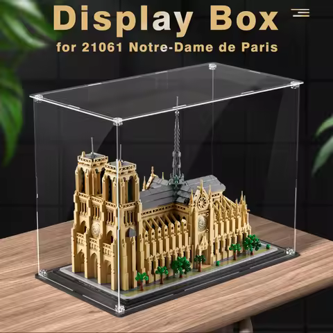 Acrylic display box for lego 21061 display case for Notre-Dame de Paris building block dustproof cle