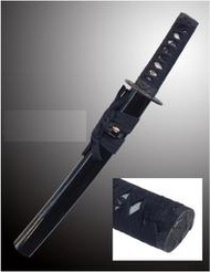 ［德威名刀］日本刀--12吋 雲鶴小武士刀 (刀刃開鋒)/黑