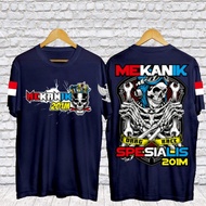 BAJU KAOS RACING MEKANIK GANTENG NEVY Printed cotton T-shirt