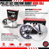 KOJ PULLEY SET BEAT deluxe NEW CBS LATHE PULLEY 13.8 AND 13.5 SCOOPY NEW GENIO KOJA SERIES PULLEY