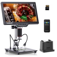 TOMLOV DM202 MAX 25MP Digital Coin Microscope | 10" LCD Display | 1500X Magnification | 78" Solderin