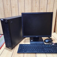 Full set PC Lenovo Core i3 i5 i7 Gen 4 + LCD Monitor 17 Square Complete Ready to Use