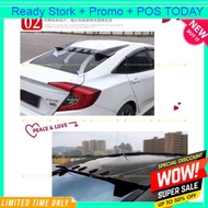Honda civic Fc Type R Typer Tail Black colour Vent Car Rear Top Roof Glass spoiler Window boot Trunk Lip wing Vios city