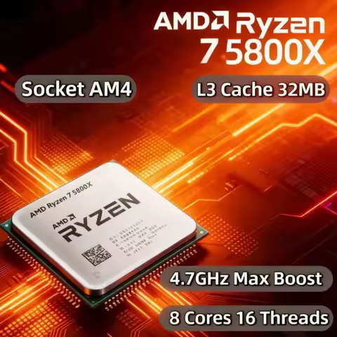 AMD Ryzen 7 5800X R7 5800X Unlocked 8 Core 16 Thread 4.7GHz Max Boost 7nm 32MB Cache AM4 High Perfor