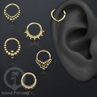 Septum Piercing and Piercing Brass Ear Tragus, Daith & Helix Piercing