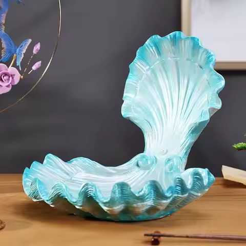 High End Shell Sashimi Plate Ice Plate Seafood Platter Salmon Sashimi Plate Dry Ice Artistic Concept