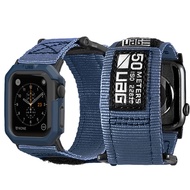 UAG สายรัดไนล่อนกันน้ำระบายอากาศได้ดีสายนาฬิกาสำหรับ Apple Watch 7 6 5 SE Band 45มม. 42มม. 38มม. สำหรับ I Watch 38/40/44มม. Serise 4 3 2 1พร้อมเคส TPU