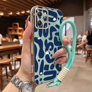 Casing hp For Xiaomi Redmi 12 12C 11A Note 12R 5G poco M6 Pro 5G C55 Case Irregular line Metal coati