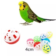 1pcs Pet Parrot Toy Colorful Hollow Rolling Bell Ball Bird Toy Parakeet Cockatiel Parrot Chew Cage Fun Toys