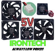 DC 5V 2pin 2 pin Fan 4CM 5CM 6CM 7CM 8CM 9CM 12CM 14CM Oily Bronze Sleeve Bearing Silent Brushless C