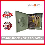 12VDC 9 CH Regulated DC Power Supply With Metal Box For CCTV