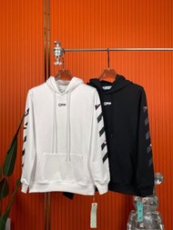 OFF WHITE 秋冬新款宗教油畫純棉毛圈連帽衛衣