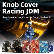 Racing Samurai Canvas Knob Shift Cover Car Accessories Jdm Pattern Lever Dust Cover Collar Shift