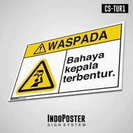 Safety Sign Rambu K3 PVC ANSI Bahaya Kepala Terbentur