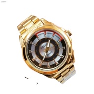 ∈Fossil stainless steel waterproof fashion watch for men women gold jewelry relo couple watch seiko