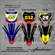 Number Plate Stickers and Front Fender Stickers Kx 85 Fender Yz 85 New Ktm 250 Number Plate Decal St