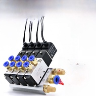 นิวเมติกวาล์วควบคุมแม่เหล็กไฟฟ้าชุด 4V110-06 กระบอก 24V Yadea ประเภท 220V วาล์วแม่เหล็กไฟฟ้าวาล์วนิว