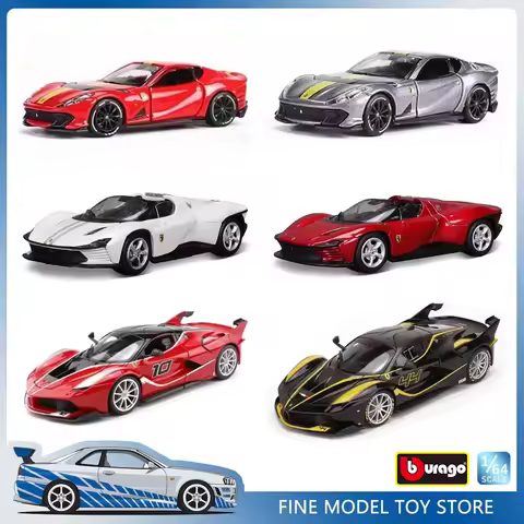 Bburago 1:64 Ferrari FXXK DAYTONA SP3 812 Competizione Alloy Premium Diecast Car Model Vehicle Colle