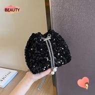 BEAUTY Evening Banquet Bag, Sequin Gift Chain Sequin Shoulder Bag,  Chain Tassel Crossbody Bag