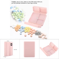 Portable Pill Case Foldable Medicine Case Magnetic Pill Box Organizer with 7 Compartments for Vitami