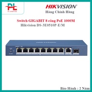 GIGABIT Switch 8 PoE ports 1000M Hikvision DS-3E0510P-E/M - Genuine Product
