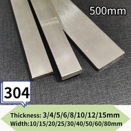 304 Stainless Steel Flat Bar Plate - 10x40x60mm Rob Steel - 1 Piece