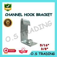 (1pcs) GI C CHANNEL BRACKET / CHANNEL HOOK BRACKET AIRCOND PIPE SUPPORT / STUD ROD HOOK / J BRACKET