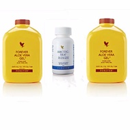 Forever Living Aloe Vera Gel (2x1L) &amp; arctic sea (1x60softgels)