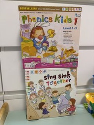 Rass language Phonics Kids 1 & Sing Sing Together 英文教材 自學拼音 幼稚園