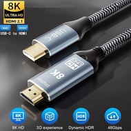USB C to HDMI Cable 4K Type C to HDMI Cable 4K 60Hz 2K 120Hz eARC HDCP Thunderbolt 3/4 Adapter for M