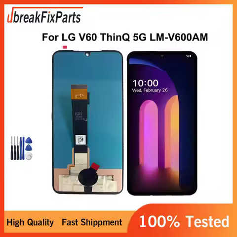 For LG V60 LCD Display Touch Screen Digitizer Assembly For LG V60 ThinQ 5G LM-V600 LCD Display Repla