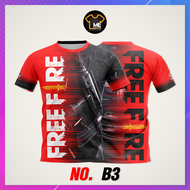 เสื้อเกมส์เด็กและผู้ใหญ่ (รหัสB3) FREEFIRE ลายเกรดพรีเมียม