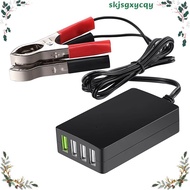 Portable DC Charger 12V/24V to 5V 4-Port USB Charger Usb Charger Multiport Usb Charger with Battery 