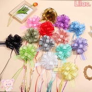 LILAC 5Pcs Ribbon Flower, Gift Wrap Party Supplies Bows Knot, Colorful Home Decoration DIY Pull Ribbon Bow Wedding Car
